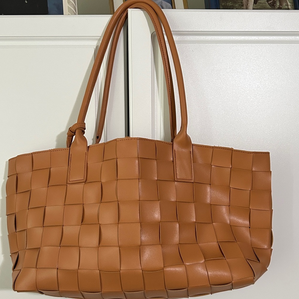 Steve Madden Caramel Woven Handbag